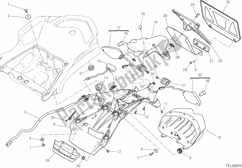 All parts for the 27a - Plate Holder of the Ducati Multistrada 1200 Enduro 2018